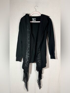 Killstar Ruination waterfall cardigan size S women’s black ritual